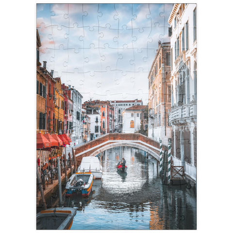 puzzleplate Charming Venetian Canal with Bridge 100 Puzzle