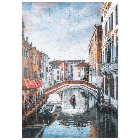 puzzleplate Charming Venetian Canal with Bridge 200 Puzzle