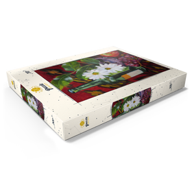 Alternative Darstellung des Puzzle-Motivs Stillleben mit Gänseblümchen und Obst – Puzzleteile: 200