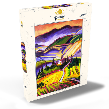 Darstellung des Puzzle Motivs Vibrant Tuscan Countryside Landscape 100 Puzzle Schachtel Ansicht2