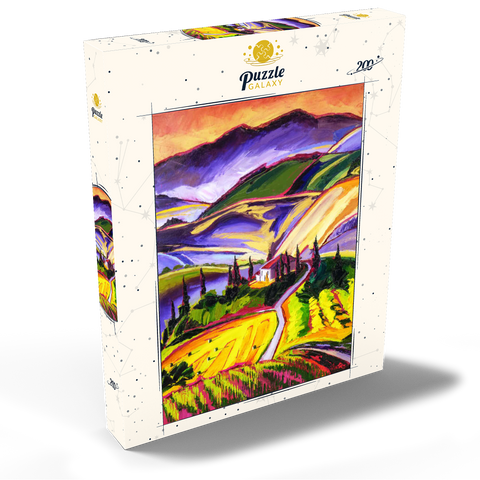 Darstellung des Puzzle Motivs Lebendige Landschaft in der Toskana Vibrant Tuscan Countryside Landscape 200 Puzzle Schachtel Ansicht2