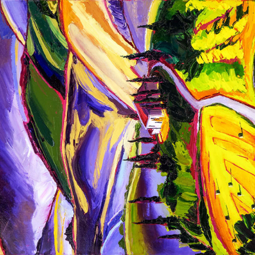 Darstellung des Puzzle Motivs Vibrant Tuscan Countryside Landscape 200 Puzzle 3D Modell