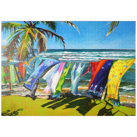 puzzleplate Tropical Breeze and Vibrant Fabrics 1000 Puzzle