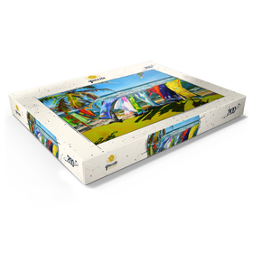 Alternative Darstellung des Puzzle-Motivs Tropische Brise und lebendige Stoffe – Puzzleteile: 200