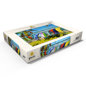 Alternative Darstellung des Puzzle-Motivs Tropische Brise und lebendige Stoffe – Puzzleteile: 500
