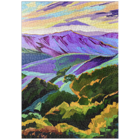 Darstellung des Puzzle Motivs Lebendige Hügel und lebendige Täler - Puzzleteile: 1000