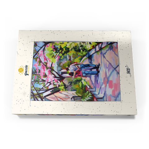 Couple Strolling Under Blossoming Trees 500 Puzzle Schachtel Ansicht3