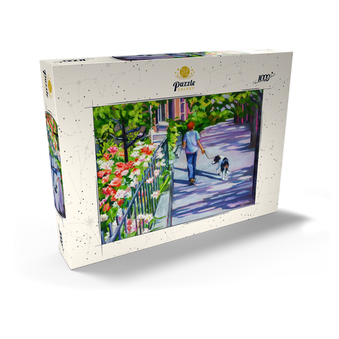 Morning Walk with Blooming Flowers 1000 Puzzle Schachtel Ansicht2