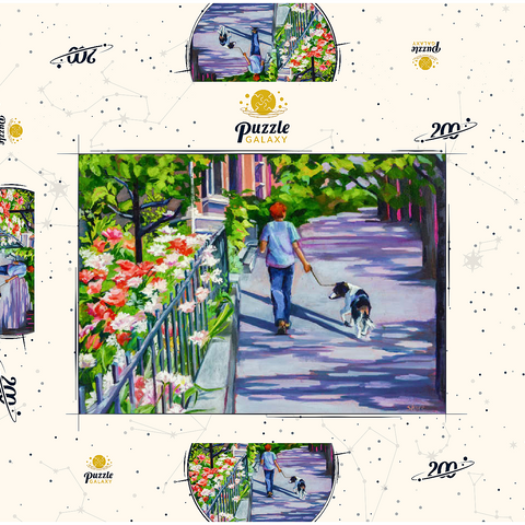 Morning Walk with Blooming Flowers 200 Puzzle Schachtel 3D Modell