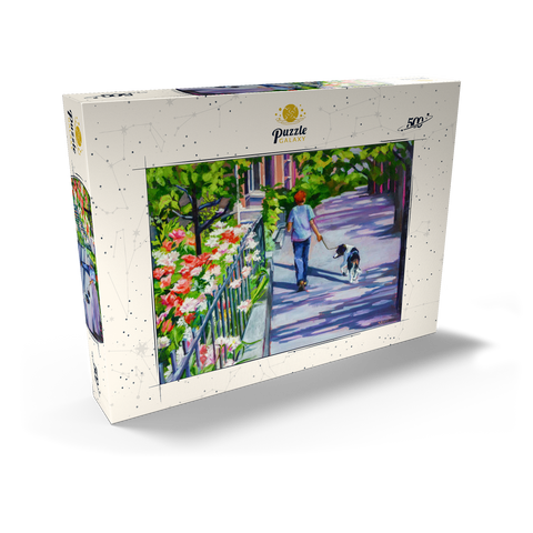Morning Walk with Blooming Flowers 500 Puzzle Schachtel Ansicht2