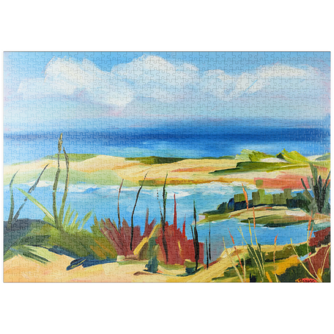 puzzleplate Coastal Landscape in Vibrant Abstract Style 1000 Puzzle