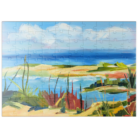 puzzleplate Coastal Landscape in Vibrant Abstract Style 100 Puzzle