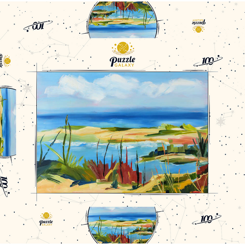 Coastal Landscape in Vibrant Abstract Style 100 Puzzle Schachtel 3D Modell