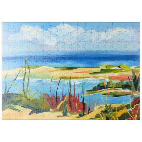 puzzleplate Coastal Landscape in Vibrant Abstract Style 200 Puzzle