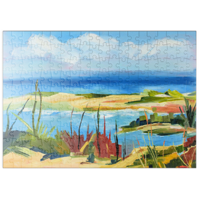 Darstellung des Puzzle Motivs Coastal Landscape in Vibrant Abstract Style - Puzzleteile: 200