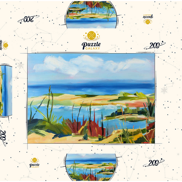 Coastal Landscape in Vibrant Abstract Style 200 Puzzle Schachtel 3D Modell