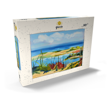 Coastal Landscape in Vibrant Abstract Style 500 Puzzle Schachtel Ansicht2
