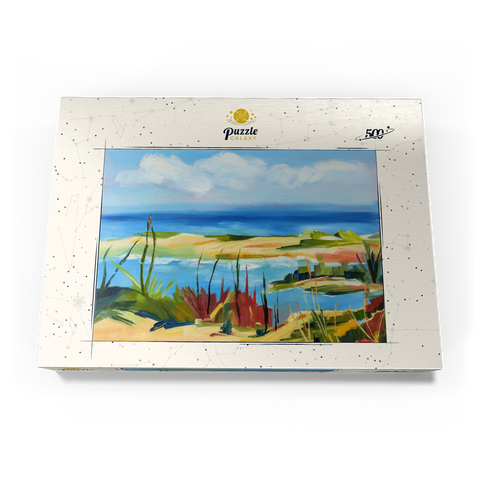 Coastal Landscape in Vibrant Abstract Style 500 Puzzle Schachtel Ansicht3