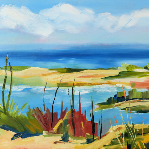 Coastal Landscape in Vibrant Abstract Style 500 Puzzle 3D Modell
