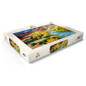Darstellung des Puzzle Motivs Farbenfrohe Canyon-Flusslandschaft - Puzzleteile: 100