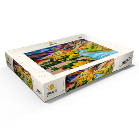 Alternative Darstellung des Puzzle-Motivs Farbenfrohe Canyon-Flusslandschaft – Puzzleteile: 500