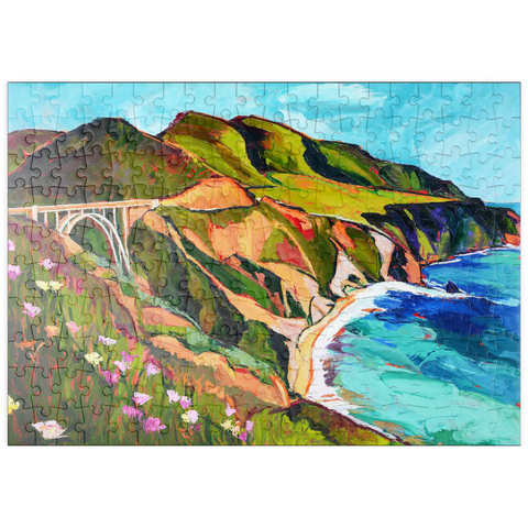 puzzleplate Big Sur Coastal View with Bridge 200 Puzzle
