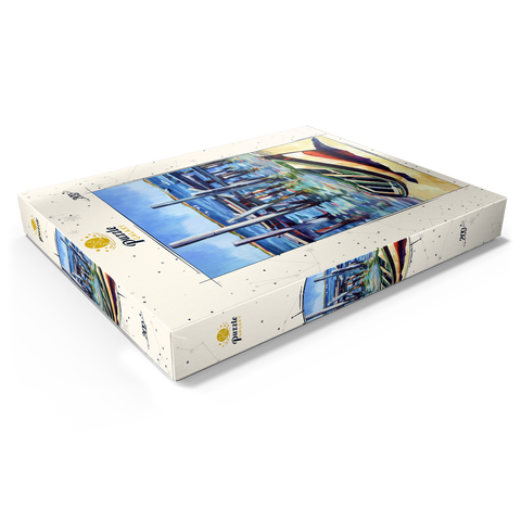 Rustic Rowboat on Tranquil Shore 200 Puzzle Schachtel Ansicht1