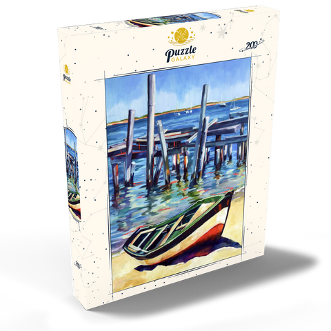 Rustic Rowboat on Tranquil Shore 200 Puzzle Schachtel Ansicht2