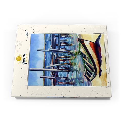 Rustic Rowboat on Tranquil Shore 200 Puzzle Schachtel Ansicht3