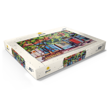 Charming Urban Street Scene 100 Puzzle Schachtel Ansicht1