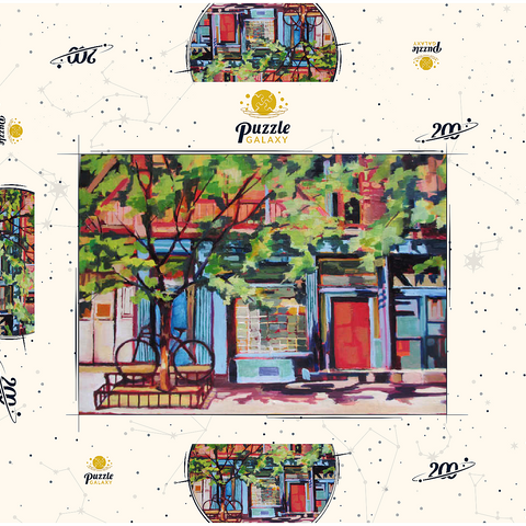 Charming Urban Street Scene 200 Puzzle Schachtel 3D Modell