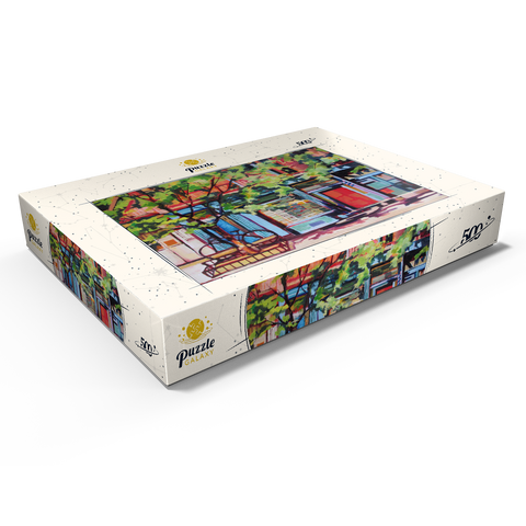 Charming Urban Street Scene 500 Puzzle Schachtel Ansicht1