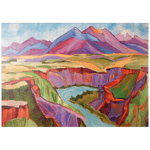 puzzleplate Vivid Canyon and Mountain Landscape 1000 Puzzle