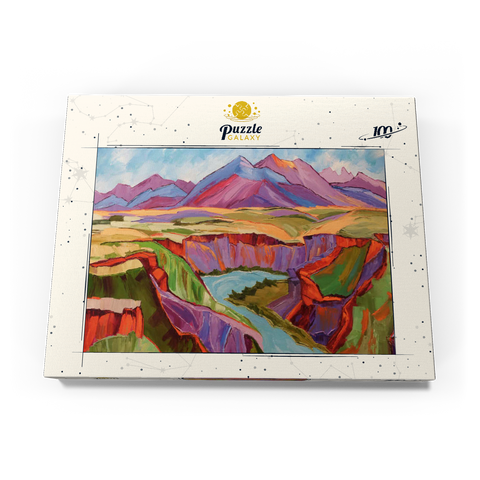 Vivid Canyon and Mountain Landscape 100 Puzzle Schachtel Ansicht3