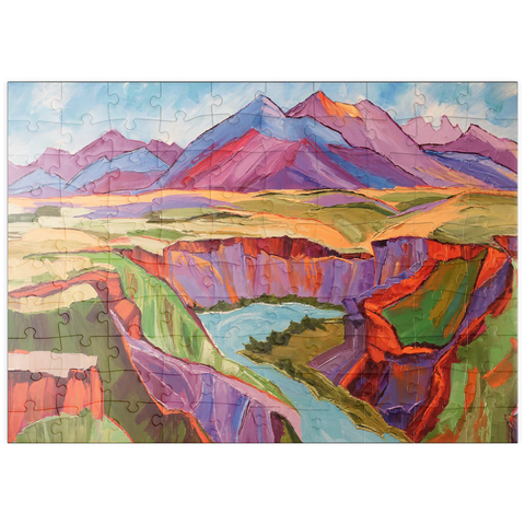 puzzleplate Vivid Canyon and Mountain Landscape 100 Puzzle