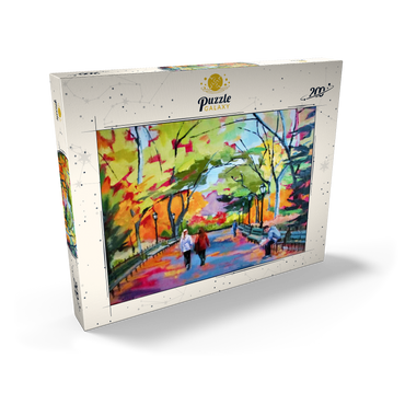 Autumn Walk Through a Vibrant Park 200 Puzzle Schachtel Ansicht2