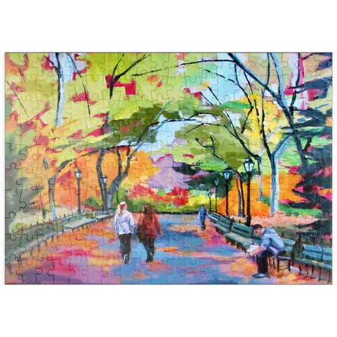 puzzleplate Autumn Walk Through a Vibrant Park 200 Puzzle