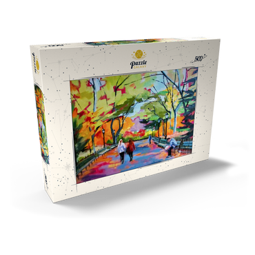 Autumn Walk Through a Vibrant Park 500 Puzzle Schachtel Ansicht2