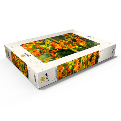 Autumn Leaves Reflecting on Tranquil Water 1000 Puzzle Schachtel Ansicht1