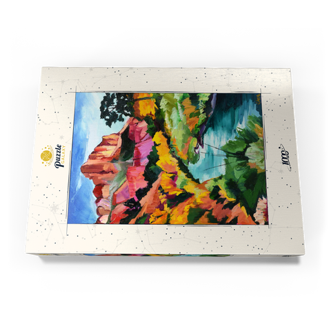 Darstellung des Puzzle Motivs Farbenfrohe Canyon-Landschaft mit Fluss Vibrant Canyon Landscape with River 1000 Puzzle Schachtel Ansicht3