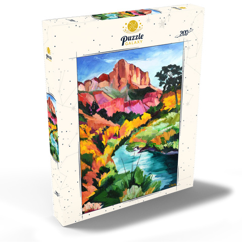 Darstellung des Puzzle Motivs Farbenfrohe Canyon-Landschaft mit Fluss Vibrant Canyon Landscape with River 200 Puzzle Schachtel Ansicht2