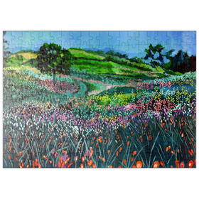Darstellung des Puzzle Motivs Bunte Wildblumenwiese - Puzzleteile: 200