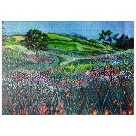 Darstellung des Puzzle-Motivs Bunte Wildblumenwiese – Puzzleteile: 500