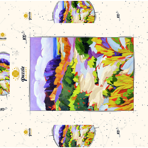 Bold Coastal Landscape 100 Puzzle Schachtel 3D Modell