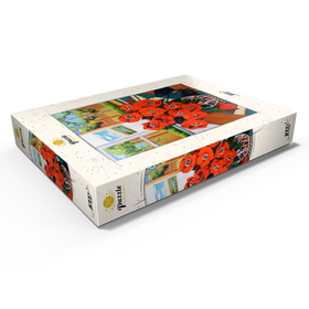 Darstellung des Puzzle Motivs Kräftige rote Mohnblumen im sonnigen Raum - Puzzleteile: 1000