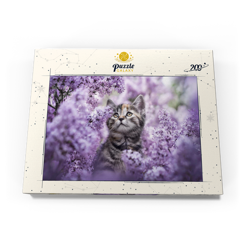 Kitten Among Blooming Lilac Flowers 200 Puzzle Schachtel Ansicht3