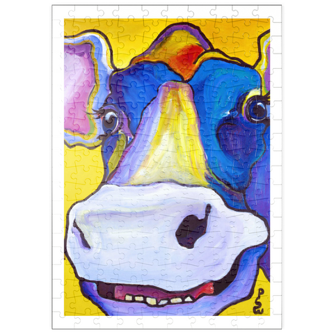 puzzleplate Colorful Cow Portrait 200 Puzzle