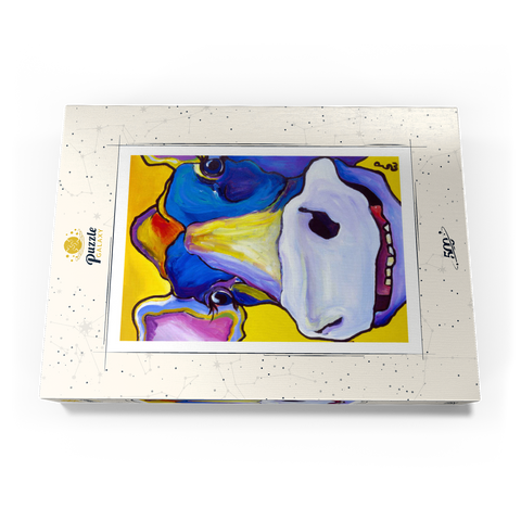 Colorful Cow Portrait 500 Puzzle Schachtel Ansicht3