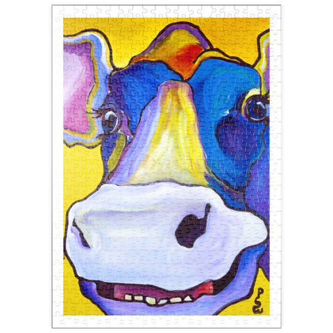 puzzleplate Colorful Cow Portrait 500 Puzzle
