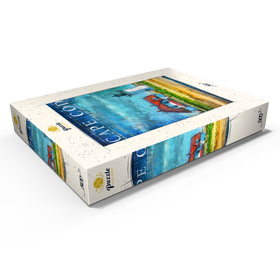 Darstellung des Puzzle Motivs Vintage Cape Cod Leuchtturm - Küsten Retro Reise Kunst - Puzzleteile: 500